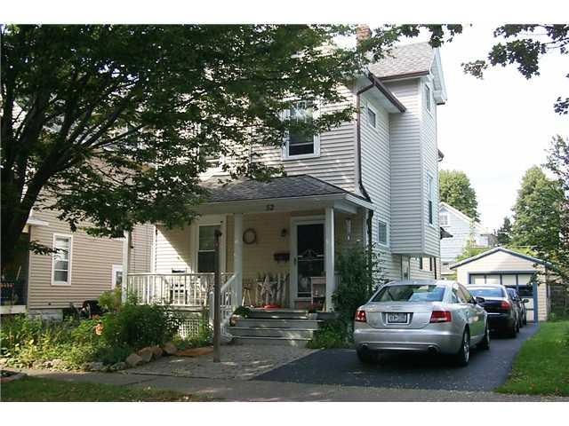 Exterior Front. Vinyl sided Colonial  with blackto