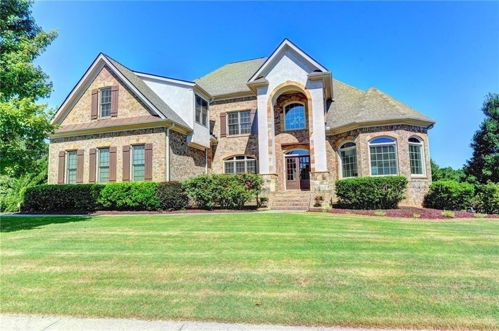 Stunning front entrance to estate size home on a .