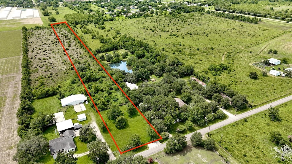 Estimated property lines- View from the front of the lot