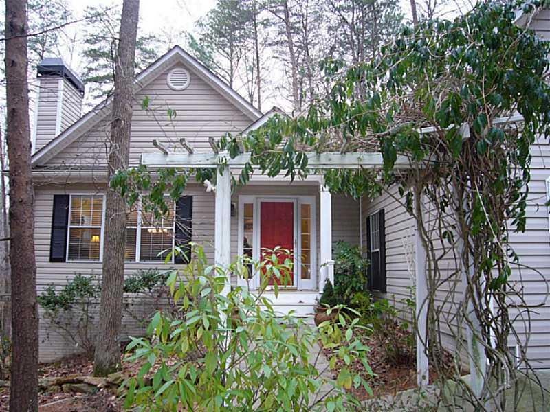 Exterior Front. Charming Cottage on Private Wooded
