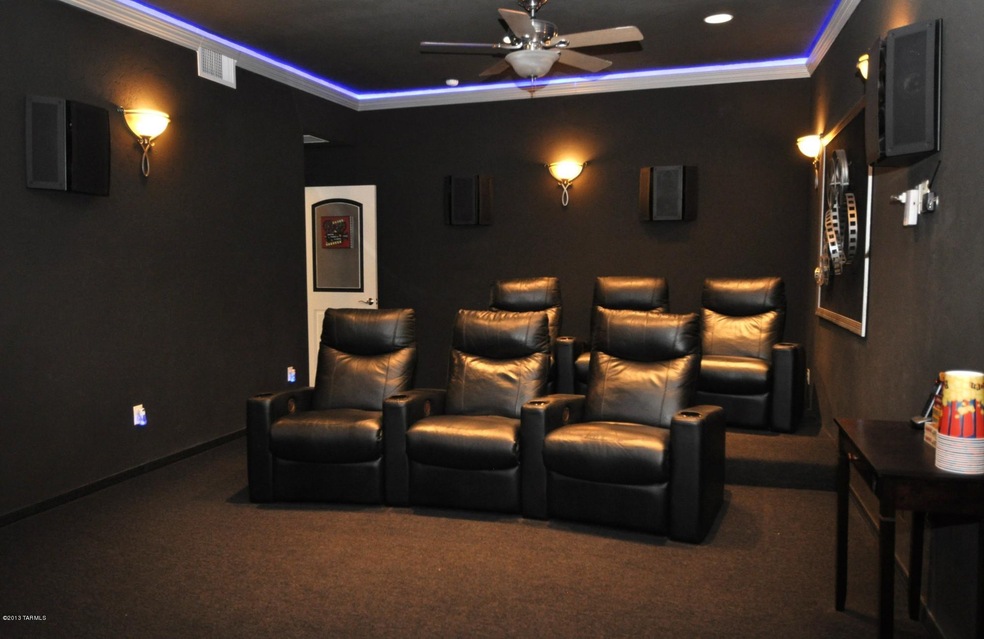 Theater features 6 Leather Recliners