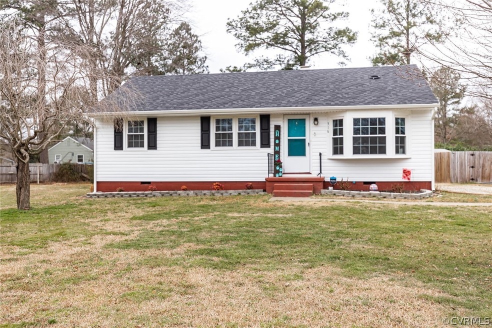 Front of home on corner lot