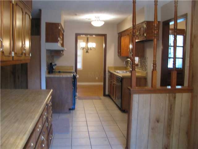 View of Kitchen From Breakfast Room  Tile floors ,