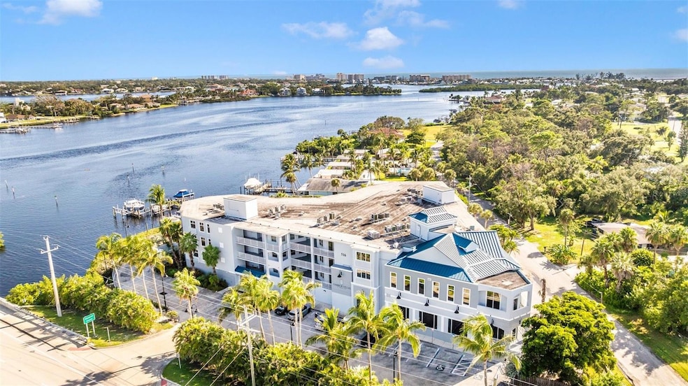 Penthouse Condo with sweeping saltwater views overlooking the Bay.