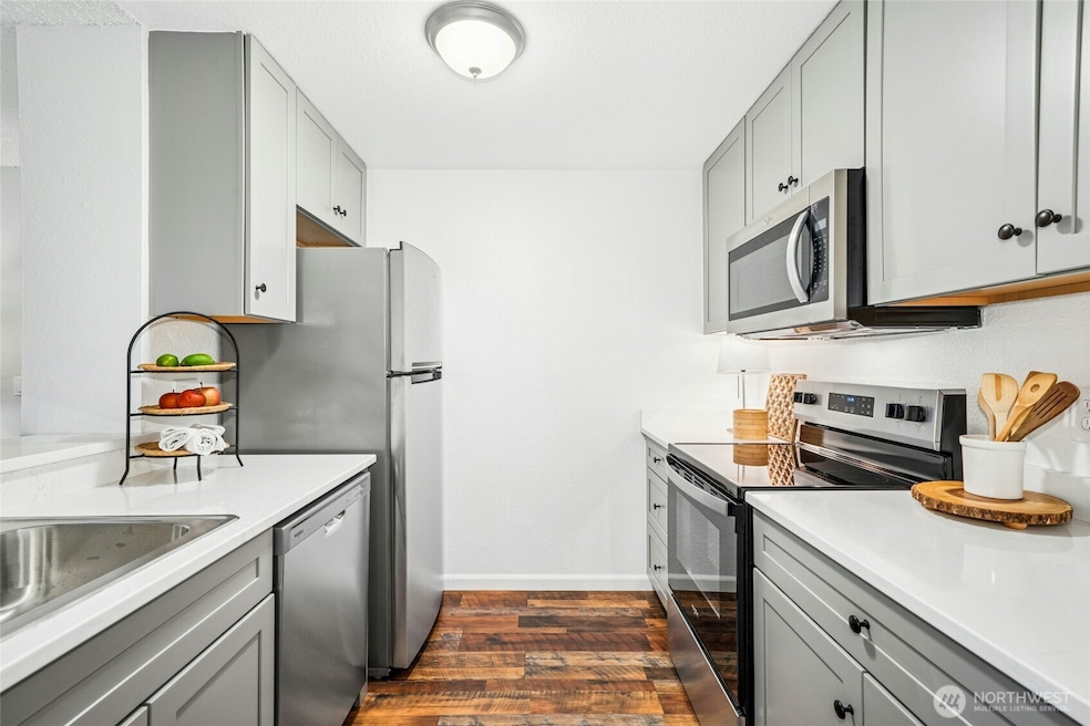Plenty of counter space and storage in the kitchen.
