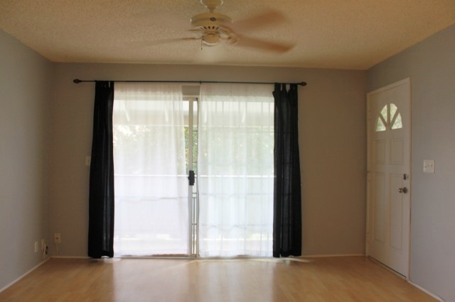 Clean living room with lanai