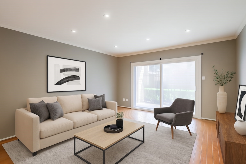 A staged photo of the living room.