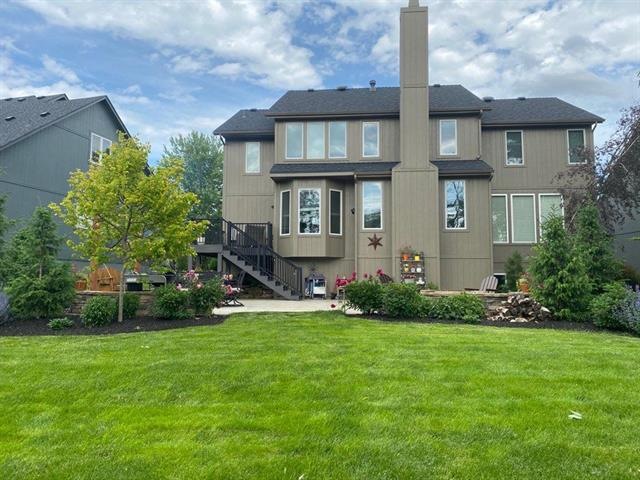 Great view of the back of the house, deck, patio, 