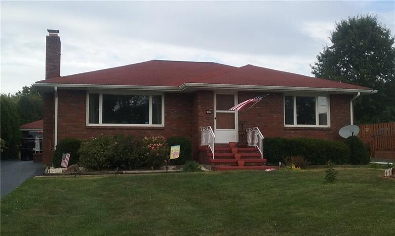 Exterior front, maintenance-free brick
