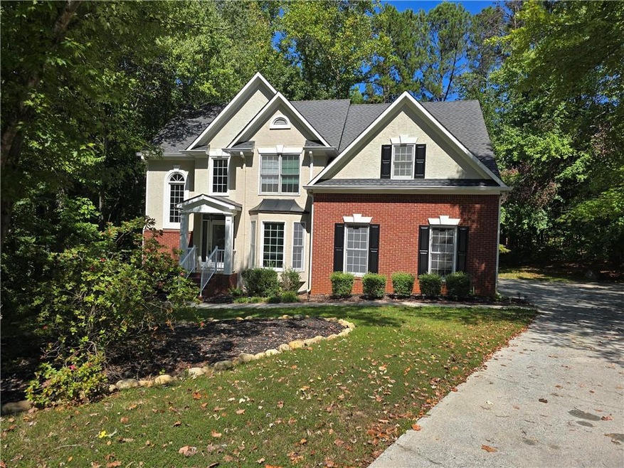 View of front of home with a front yard