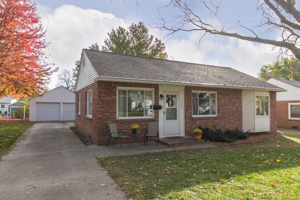Front view, house faces west
