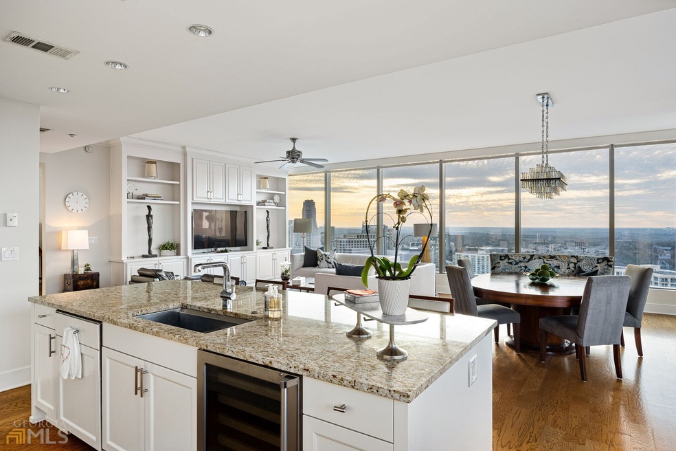 3630 Peachtree Road, Unit 3007 - The kitchen opens