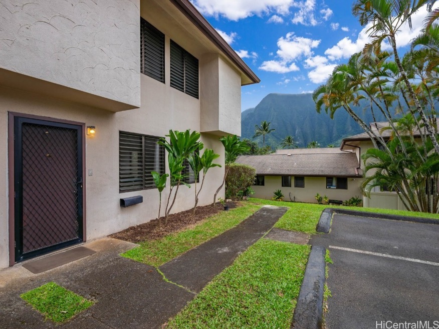 Front door with mountain view