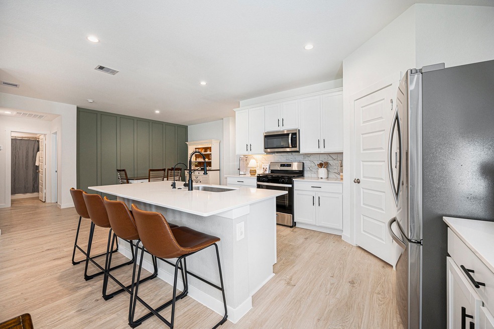 Sleek and functional kitchen with a large island a