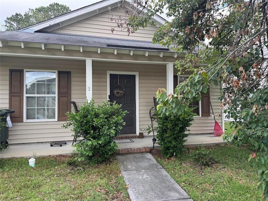 View of front facade with covered porch