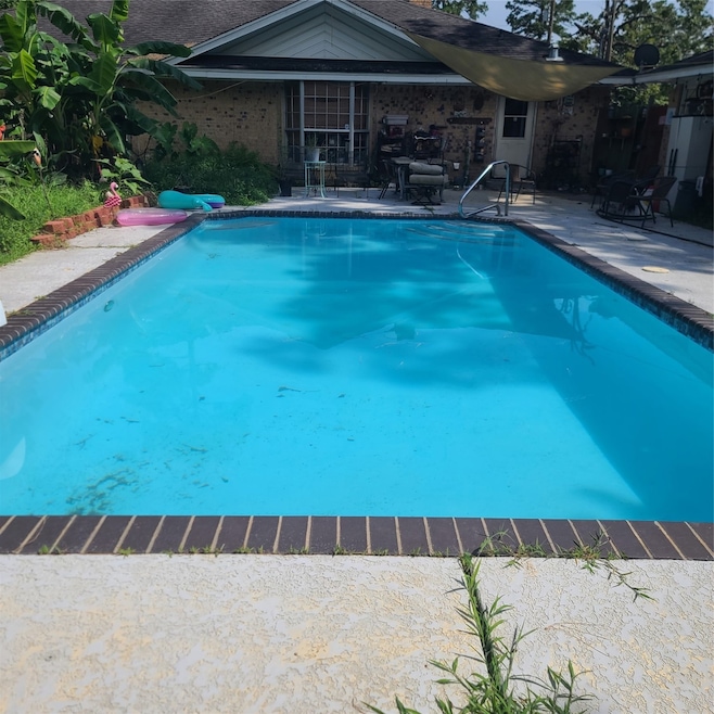 Sparkling Pool looking towards house