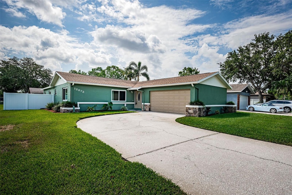 Front of HOME on large corner lot