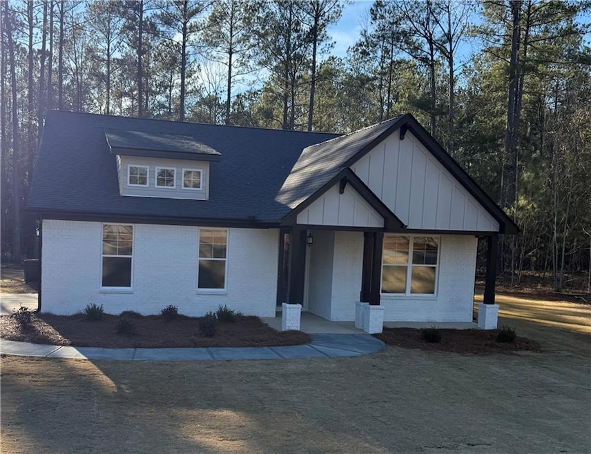 View of front of home with a front yard