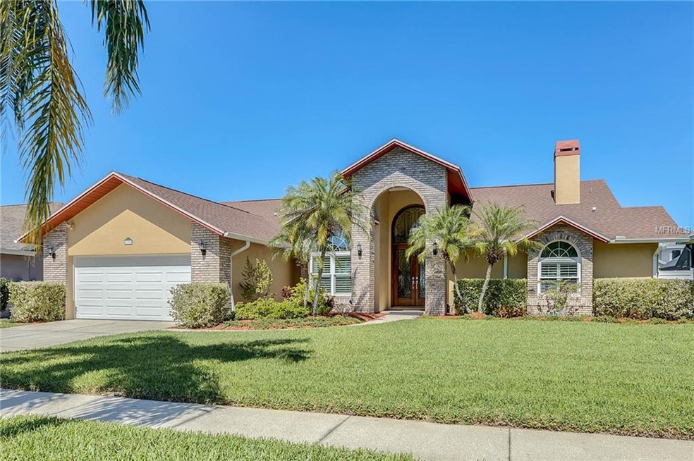 Front of the house with beautiful front doors and 