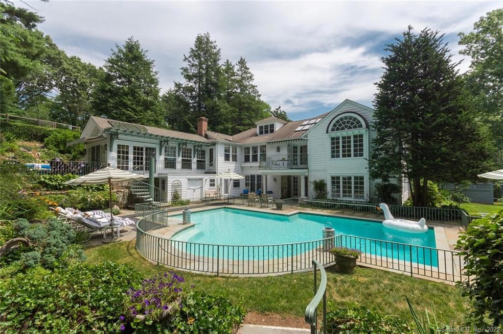 Rear view of the house with the pool