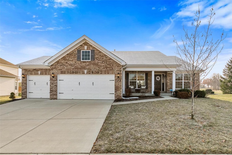 Built in 2017, this brick front atrium ranch with 