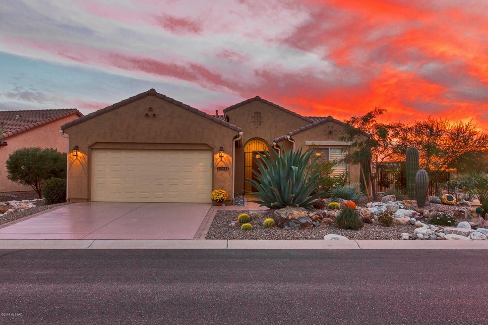 Front of home at sunset