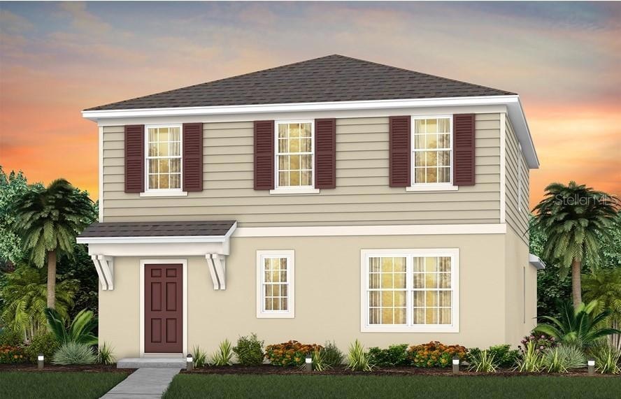 Exterior Design. Artistic rendering for this new construction home. Pictures are for illustrative purposes only. Elevations, colors and options may vary.