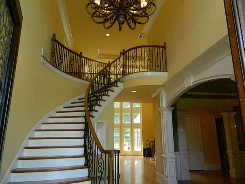 Foyer. Grand 2-story foyer; study to left, dining 
