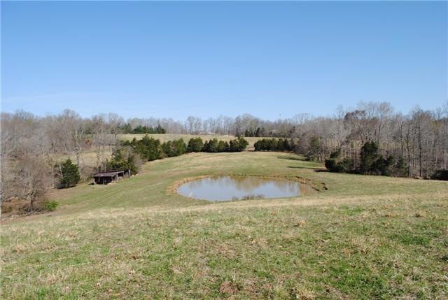 View from a great building spot overlooking the pond towards the road.