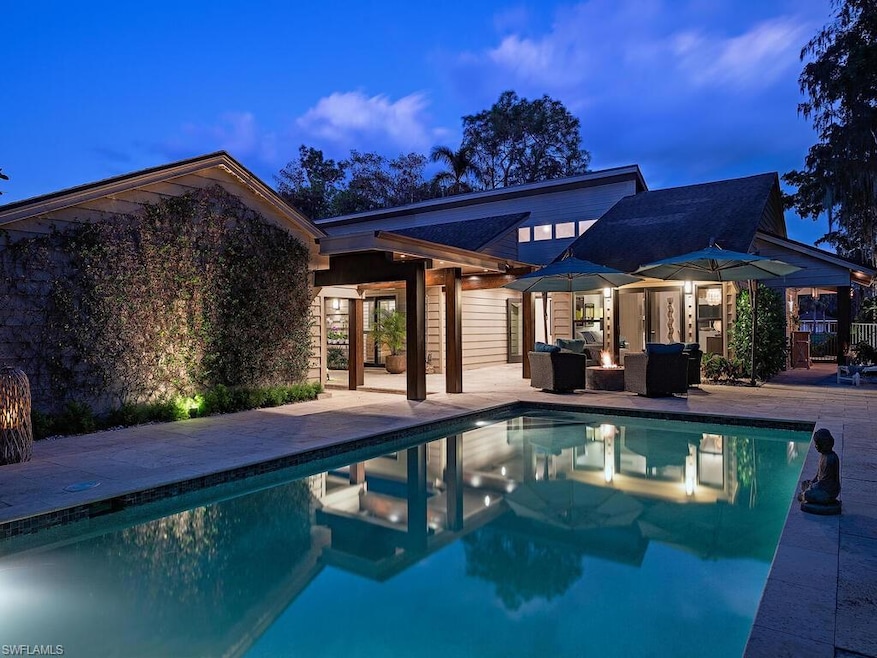 Villa at dusk