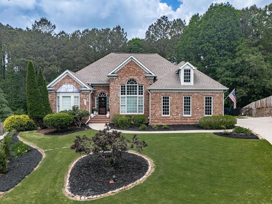 View of front of property featuring brick siding, 