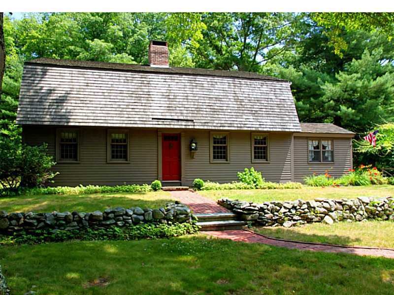 Exterior Front. This 18th century reproduction hom