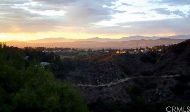 View from backyard at dusk