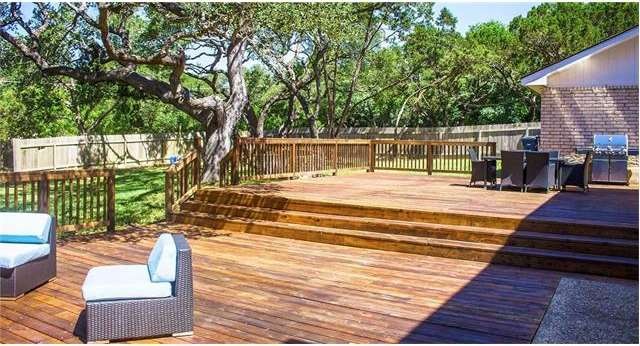 Upgraded 2-tier deck for outdoor living and entertaining