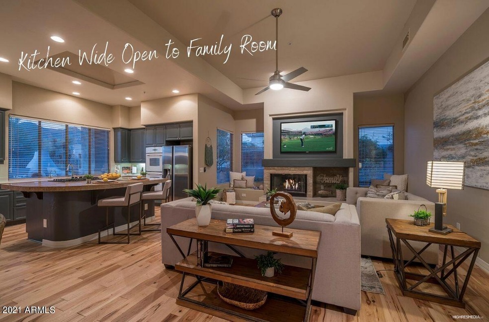Kitchen Wide Open to Family Room