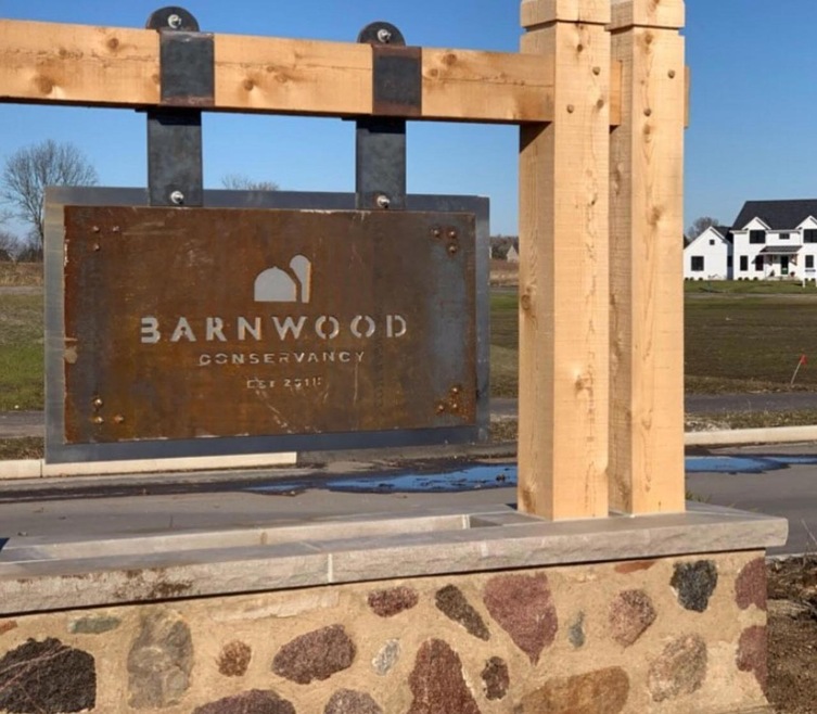 Barnwood Entrance Sign