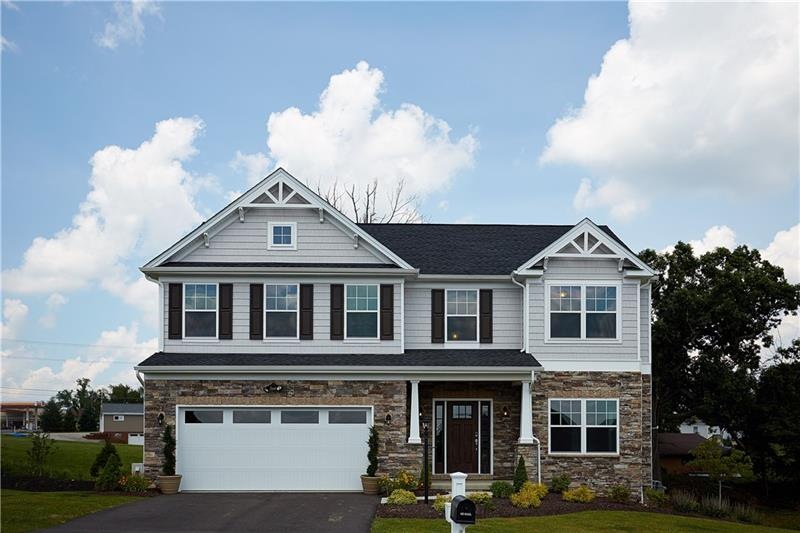 Craftsman front design with partial stacked stone 
