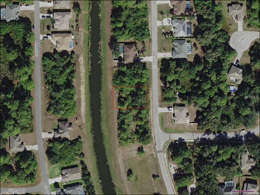 Aerial view of lot
