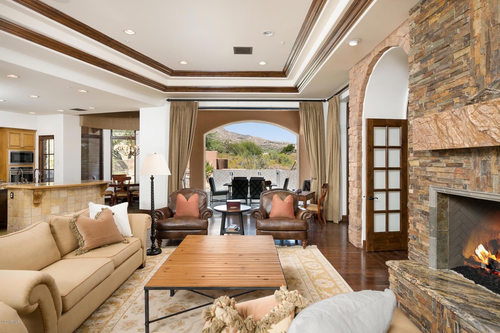 Great room with telescoping doors