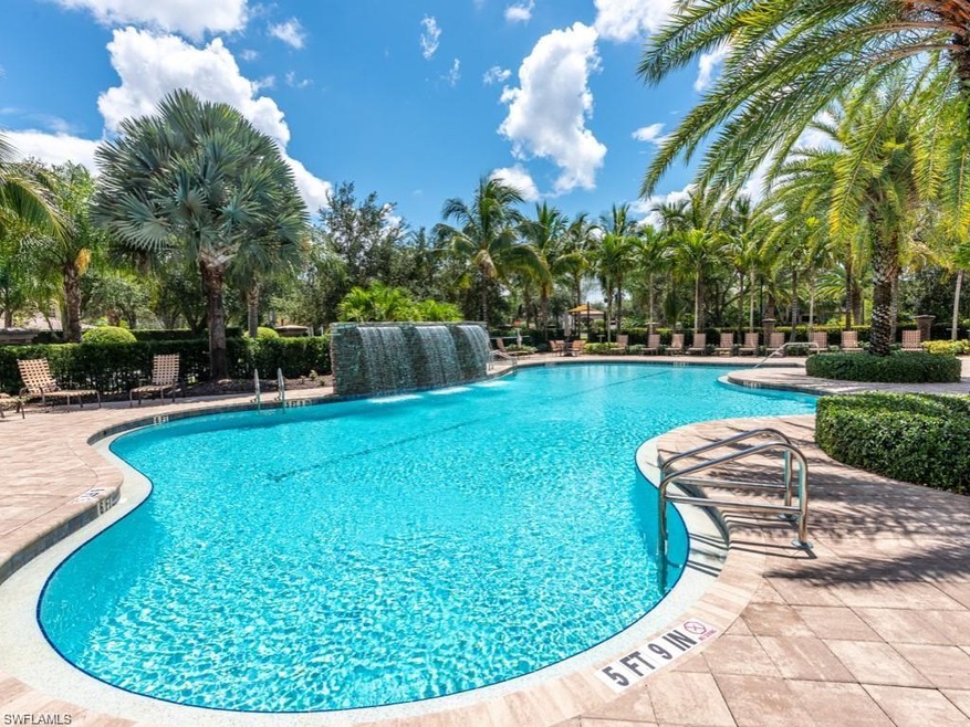 Community Pool with Waterfall