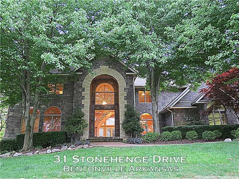Exterior Front. This Stunning Stonehenge home has it all !  Popular North Bentonville location!
