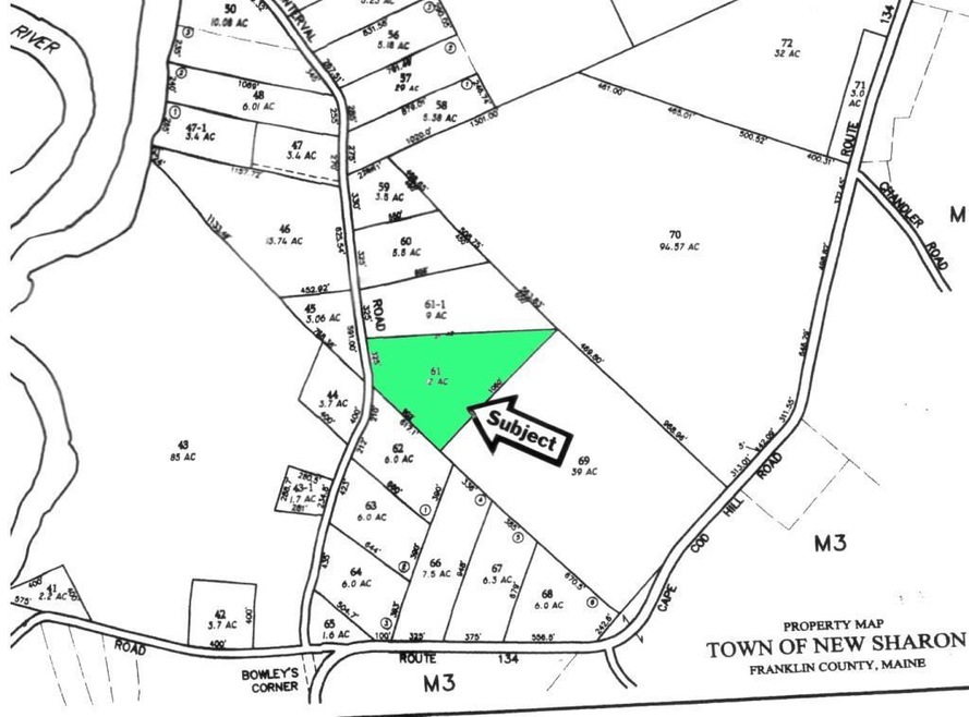 Tax Map Showing Subject Location