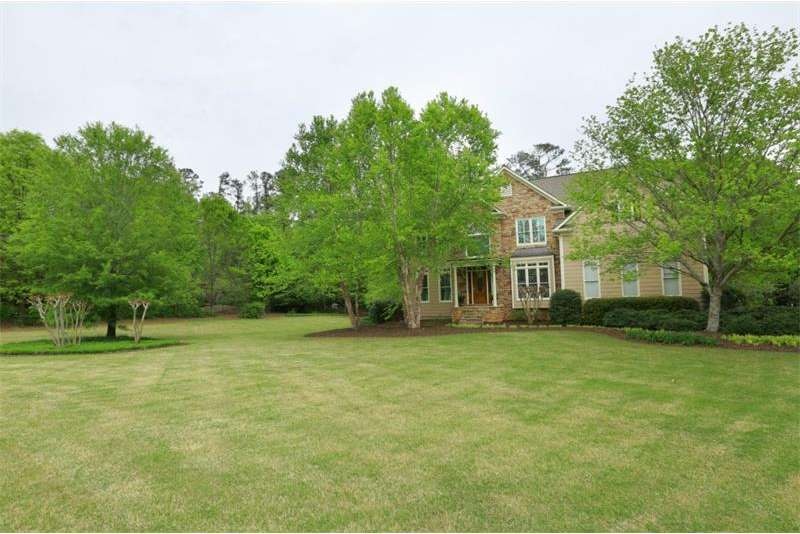 Large level lot and beautiful home.