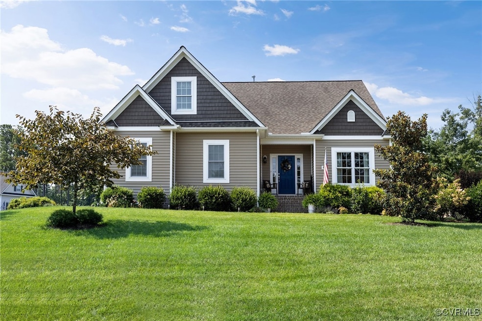 View of front of home with a front lawn