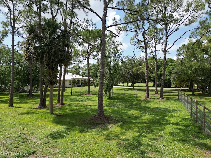 View of front yard with view to back