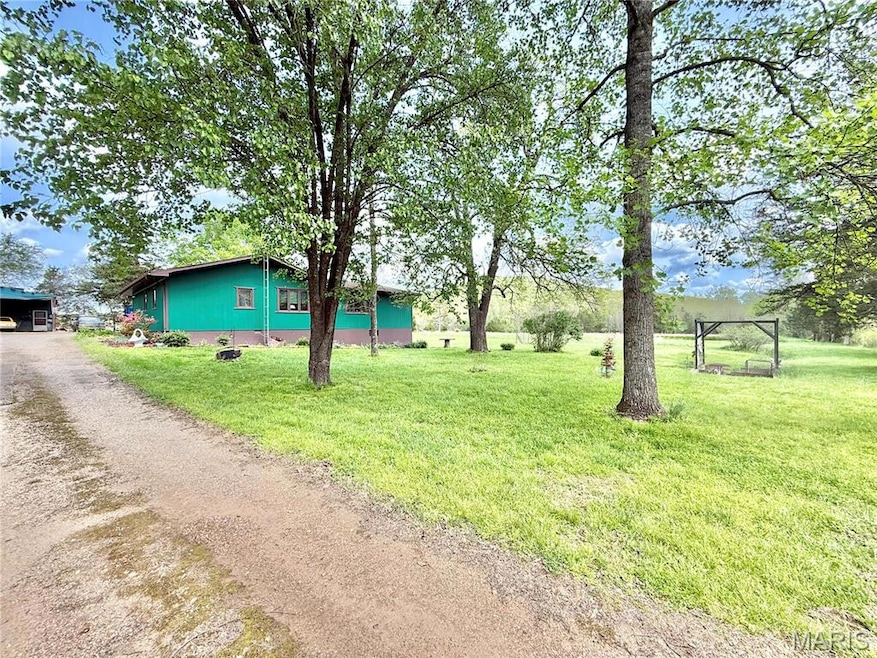 View of yard featuring dirt driveway