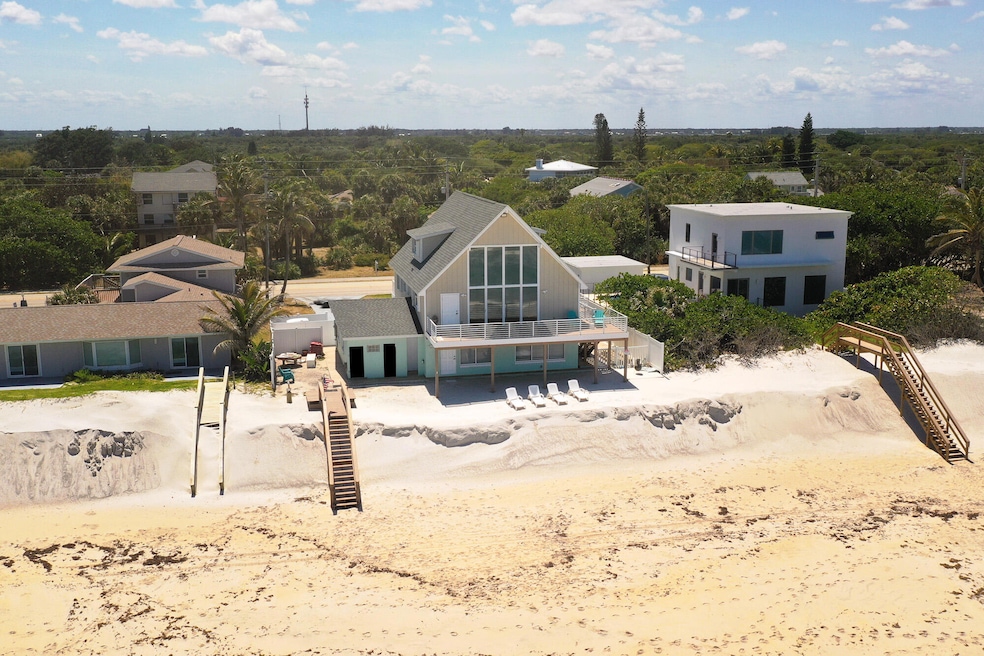 Aerial from the ocean
