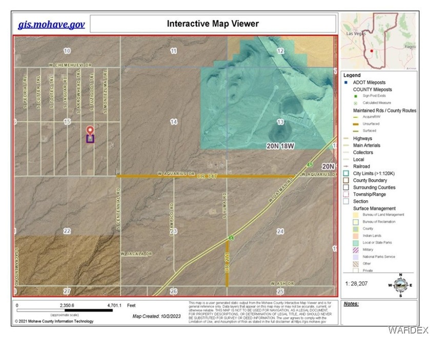 GIS map. Yellow ilne is county maintained.