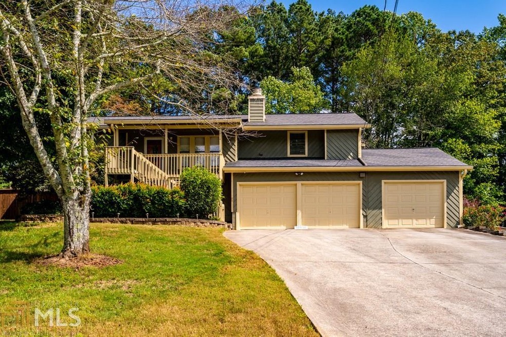 Front View with 3 Car Garage