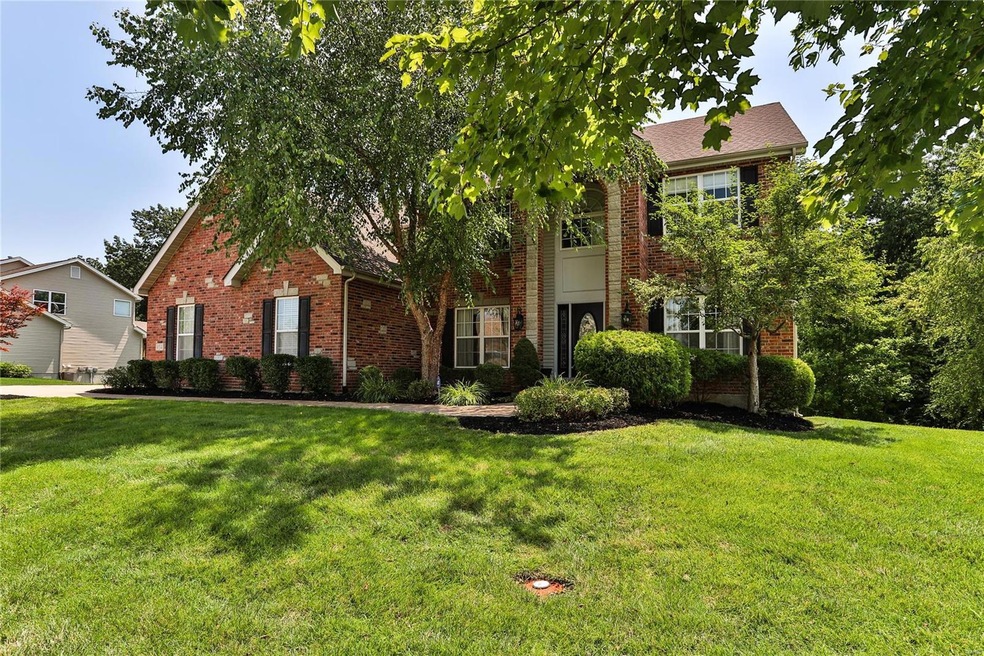 Beautiful brick with stone accents on front of home